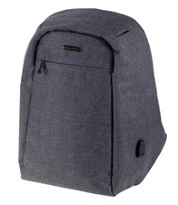 Lightpak Rucksack "SAFEPAK", mit USB-Ladeport, grau