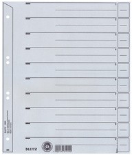 LEITZ Trennblätter, A4, Kraftkarton 200 g/qm, grau