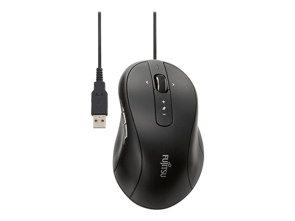 FUJITSU FUJITSU Maus M960 BLUE LED schwarz 10 Tasten Design USB