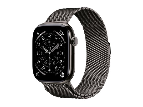 APPLE Watch S11 Titan Schiefer Cellular 46mm (Milanaise Armband schiefer) M MFD44ZR/A