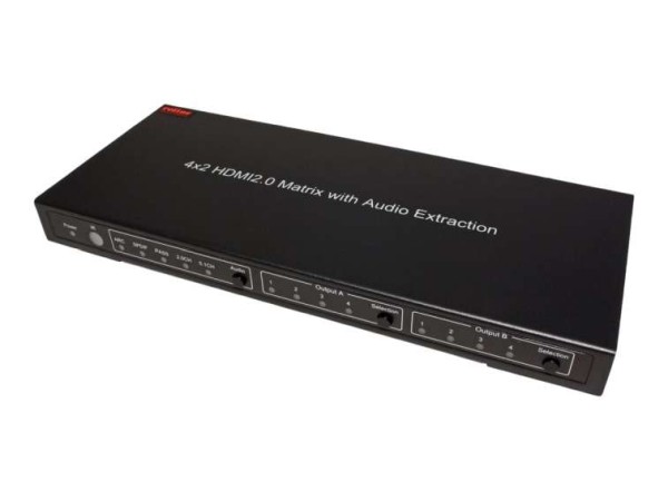 ROLINE 4K HDMI Matrix Switch 4 x 2 mit Fernbedienung 14.01.3579