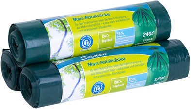 Secolan Maxi-Abfallsack, grün, 240 Liter