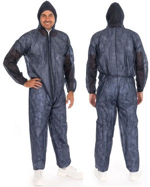 HYGOSTAR PP-Overall ECO HYGOBASE mit Kapuze, blau, XXL