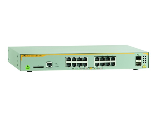 ALLIED TELESIS ALLIED TELESIS ALLIED L2+ managed switch 16 x 10/100/1000Mbps POE+ ports 2 x SFP uplink slots 1 Fixe