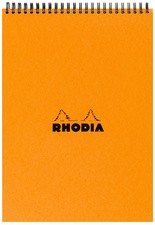 RHODIA Spiralnotizblock No. 18, DIN A4, kariert, orange