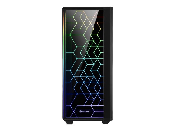 SHARKOON RGB LIT 100. Formfaktor: Midi ATX Tower (4044951028153) 4044951028153