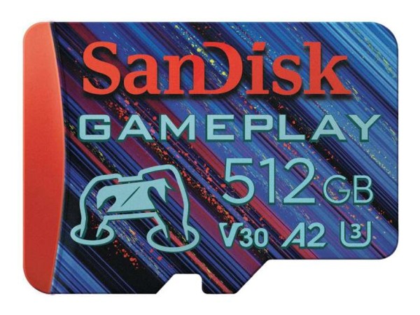 SANDISK GamePlay 512 GB microSDXC UHS-I-Speicherkarte bis 190 MB/s SDSQXAV-512G-GN6XN