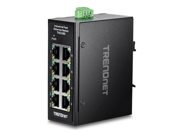TRENDNET TRENDNET 8-Port Industrial Fast Ethernet DIN-Rail Mini Switch