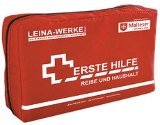 LEINA Erste-Hilfe Reise- und Haushalt-Set, 27-teilig, rot