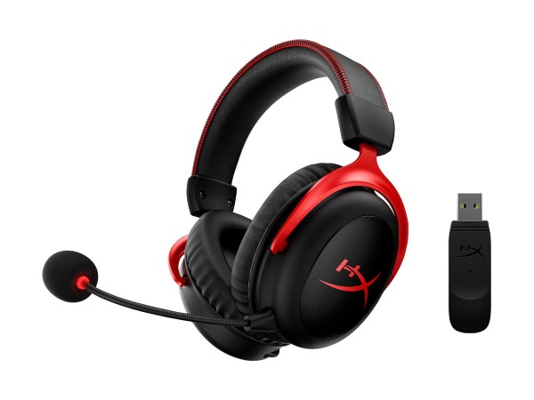 KINGSTON KINGSTON HyperX Cloud II Wireless Gaming Over Ear Headset kabelgebunden, Funk Stereo Schwarz/Rot