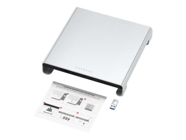 SATECHI Aluminum Monitor Stand Hub für iMac silber ST-AMSHS