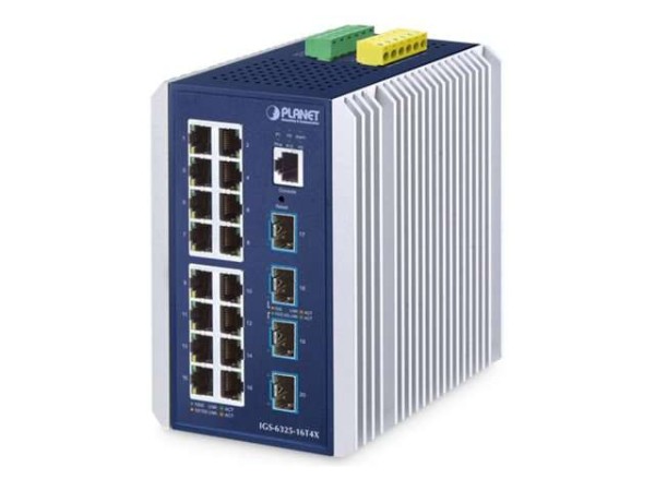 PLANET TECHNOLOGY IP30 Industrial L3 16-Port IGS-6325-16T4X
