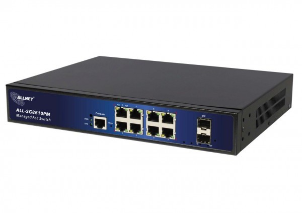 ALLNET ALLNET Switch smart managed 8 Port Gigabit 130W 8x PoE+ 2x SFP - Switch - Kupferdraht ( ALL-SG8610PM