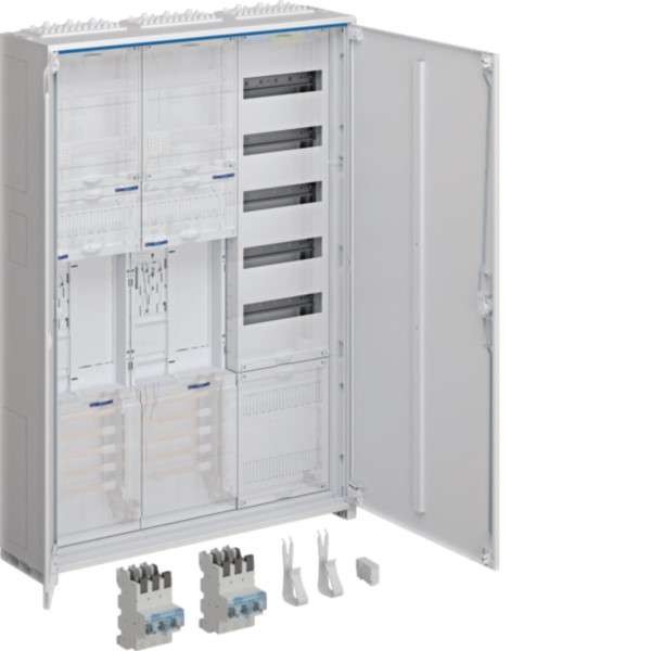 HAGER Komplettschrank univ.Z ZB33SEQ25EN 1100mm 2ZP 3feld Res BKEI VT5rh AP ZB33SEQ25EN