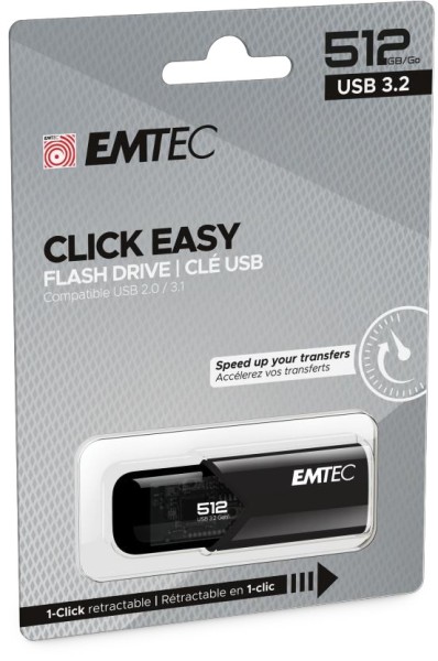 EMTEC EMTEC USB-Stick 512GB B110  USB 3.2 Click Easy Black