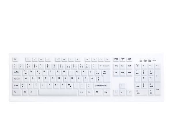 CHERRY AKTIVE KEY Hygiene Desktop Keyboard Sealed USB White AK-C8100F-U1-W/CH