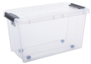 plast team Aufbewahrungsbox PROBOX mit Rollen, 70 Liter