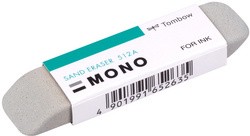 Tombow Naturkautschuk-Radierer "MONO sand", grau, für Tinte