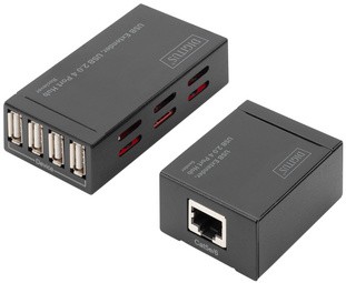 DIGITUS USB Extender und 2.0 Hub, 4-Port, 50 m