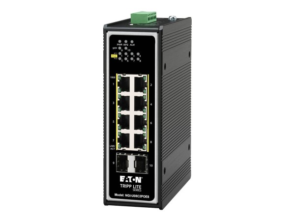 EATON EATON TRIPPLITE 8-Port Unmanaged Industrial Gigabit Ethernet Switch - 10/100/1000mbps -40 to 75 C DI