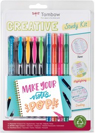 Tombow Schreibset Creative Study Kit, 9-teilig