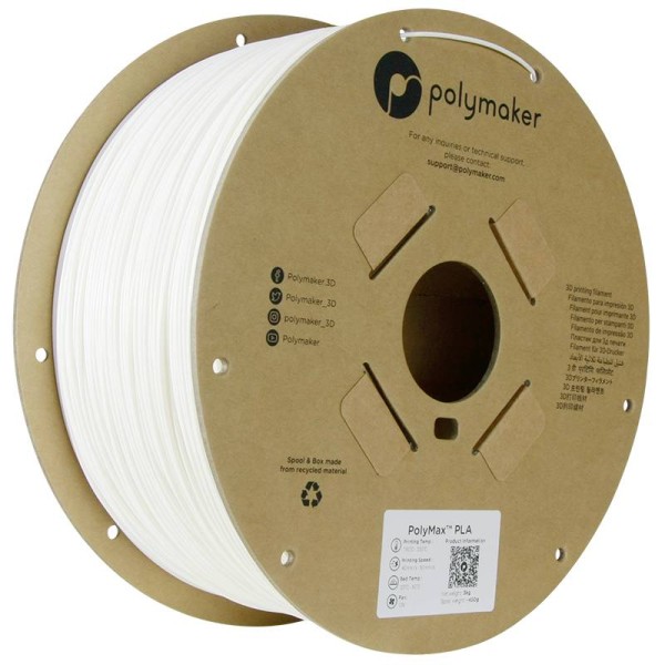 POLYMAKER POLYMAKER PA06023 Filament Tough PLA schlagfest 1.75 mm 3000 g Weiß PolyMax? 1 St.