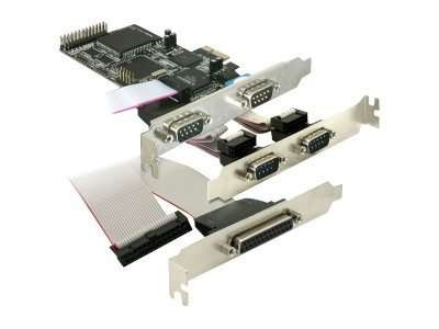 DELOCK PCI Express Karte 4x Seriell, 1x Parallel 89177