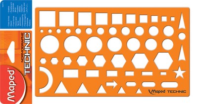 Maped Zeichenschablone NORMOGRAPHE TECHNIC, orange