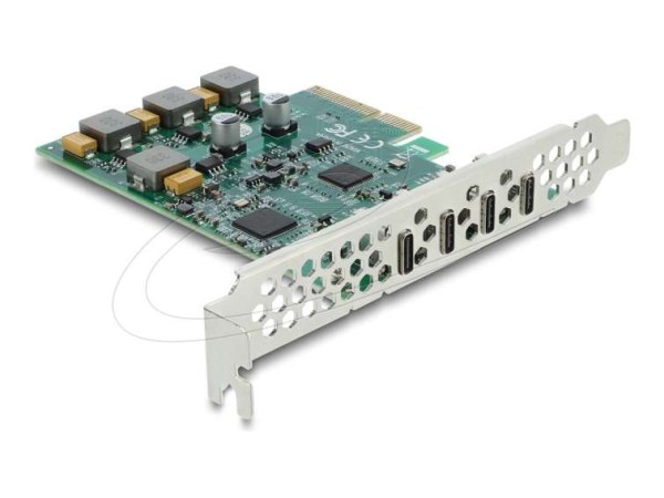 DELOCK PCI E x4 Karte zu 4 x USB-C 10 Gbps - Low Profile 90935