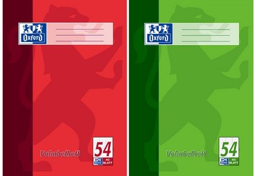 Oxford Vokabelheft, DIN A4, 40 Blatt, 3 Spalten, liniert