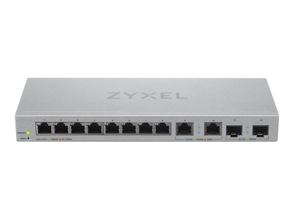 ZYXEL V2, 12-Port Managed MultiGig Switch mit 8-Ports 1G, 2-Ports 2.5G, 2-P XGS1210-12-ZZ0102F