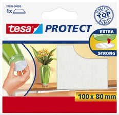 tesa Protect Filzgleiter, weiß, Maße: 100 x 80 mm