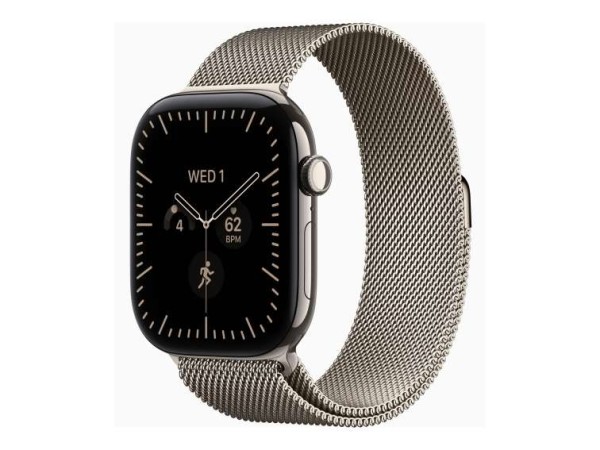 APPLE Watch S12 Titan Natur Cellular 46mm (Milanaise Armband natur) M/L MJGQ4ZR/A