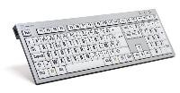 LOGIC-KEYBOARD LOGIC-KEYBOARD Logickeyboard XL-Print Slim Alu Black on White fr. (PC) (LKB-LPRNTBW-AJPU-FR)