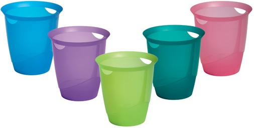 DURABLE Papierkorb TREND, 16 Liter, lindgrün transluzent