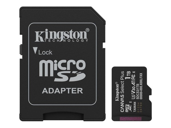 KINGSTON KINGSTON Canvas Select Plus Gen3 150MB/s A1 Card + Adapter 1TB