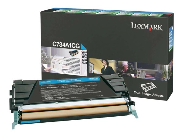 LEXMARK Cyan Tonerpatrone LCCP, LRP 0C734A1CG