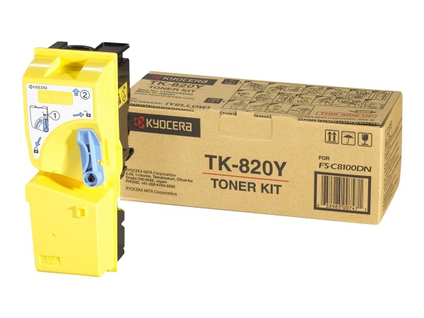 KYOCERA TK 820Y Gelb Tonerpatrone 1T02HPAEU0