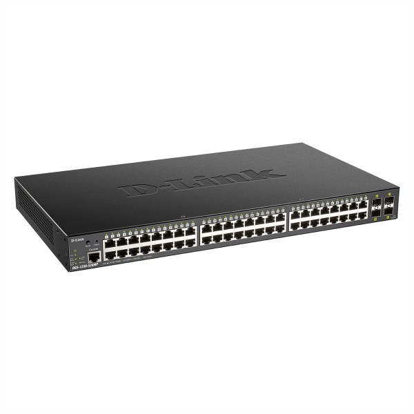 D-LINK 52-Port Smart Managed PoE+ Gigabit Switch 4x 10Gdlink|green 3.0, 48x DGS-1250-52XMP/E