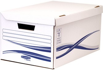 Fellowes BANKERS BOX Basic Archiv-Klappdeckelbox Maxi, blau