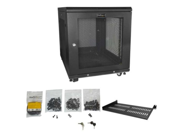 STARTECH.COM Server Rack Schrank - 78cm tiefes Gehäuse - 12 HE - Netzwerk S RK1233BKM