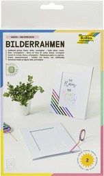 folia Bilderrahmen-Set, aus Pappe, 10 x 15 cm, weiß