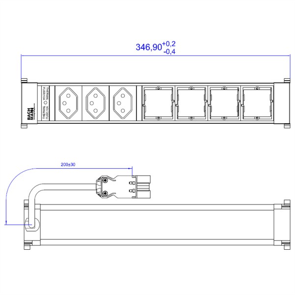 BACHMANN BACHMANN Steckdoseneinheit Power Frame ALU