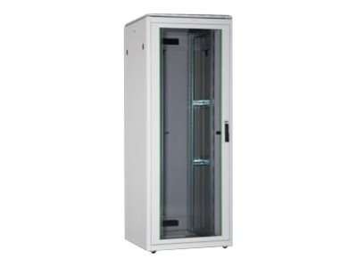 DIGITUS 36HE Unique Netzwerkschrank 800x800mm Glastür Grau DN-19 36U-8/8-1