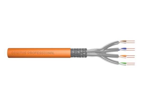 DIGITUS DIGITUS CAT.7 S/FTP Verlegekabel, simplex, 1000m, orange