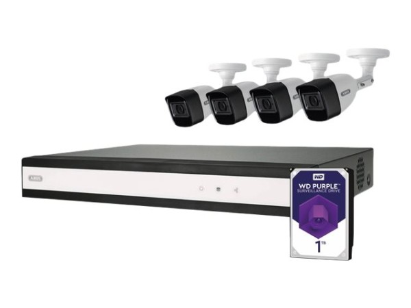 ABUS ABUS TVVR33842T - DVR + Kamera(s) - verkabelt (LAN 10/100) - 8 Kanäle - 1 x 1TB - 4 Kamera(s) - CMOS