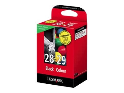 LEXMARK LEXMARK Combo Pack #28 + #29 2er Pack Schwarz, Farbe (Cyan, Magenta, Gelb) Tintenpatrone LRP