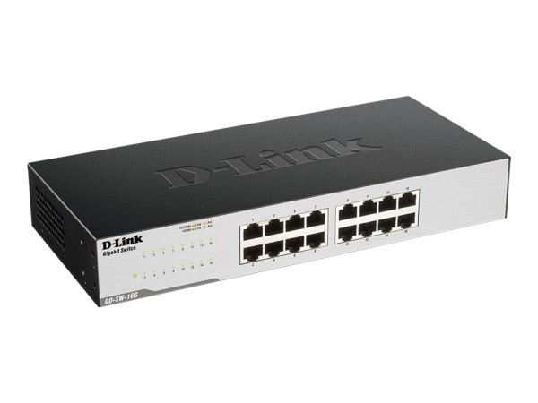 D-Link Switch, 1000Mbit, 16-Port Gigabit Easy Desktop Switch GO-SW-16G/E