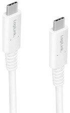 LogiLink Daten- & Ladekabel, USB-C - USB-C Stecker, weiß