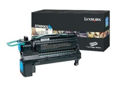 LEXMARK X792 Besonders hohe Ergiebigkeit Cyan Tonerpatrone LCCP X792X2CG